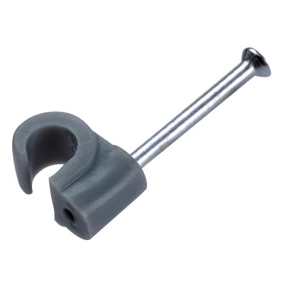 Round Cable Clip - Grey | Round Cable Clips | Discount Trade Supplies